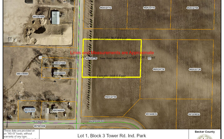 Pictures of Industrial, Land property located at Lot 1 Block 3 Stony Rd, Detroit Lakes, MN 56501 for sales - image #1