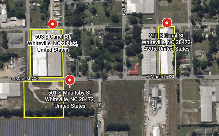Pictures of Retail, Office, Industrial property located at 503, 211, 503 S Canal & Maultsby Street, Whiteville, NC 28472 for sales - image #1