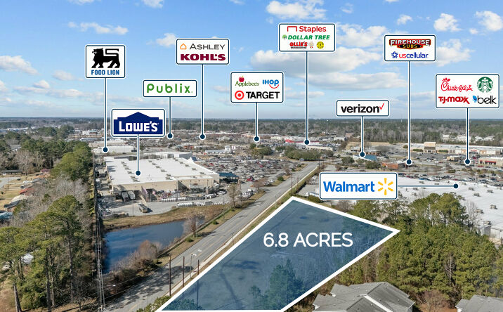 Pictures of Industrial, Land, Office, Retail property located at 2612 Trent Rd, New Bern, NC 28562 for sales - image #1