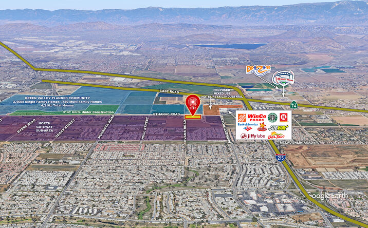 Pictures of Land property located at SEC Ethanac Road  & Evans Road, Perris, CA 92585 for sales - image #1