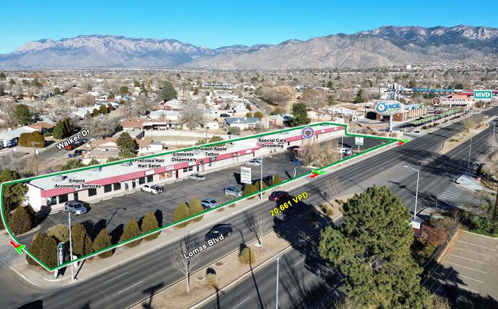 Pictures of Retail property located at 9901 - 9931 LOMAS BLVD, Albuquerque, NM 87112 for sales - image #1