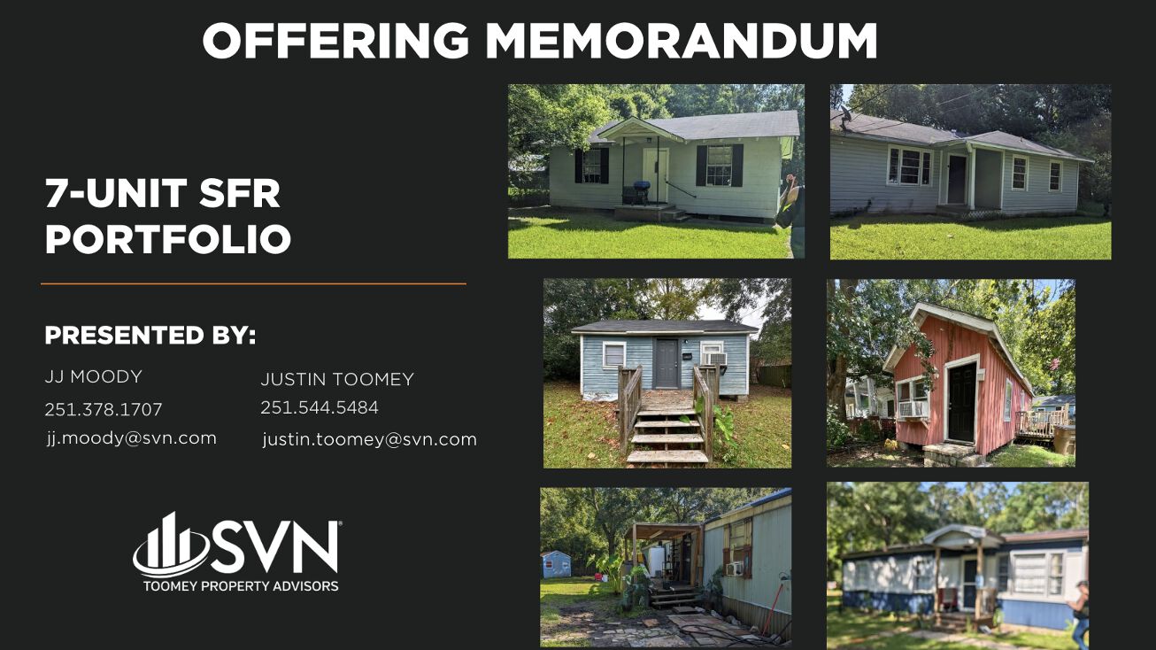 Pictures of Multifamily property located at 1152 Texas St, Mobile, AL 36604, 3221 Brown Rd, Mobile, AL 36605, 3225 Brown Rd, Mobile, AL 36605, 7018 San Marino Dr, Theodore, AL 36582 for sales - image #1