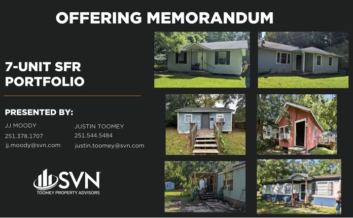 Pictures of Multifamily property located at 1152 Texas St, Mobile, AL 36604, 3221 Brown Rd, Mobile, AL 36605, 3225 Brown Rd, Mobile, AL 36605, 7018 San Marino Dr, Theodore, AL 36582 for sales - image #1