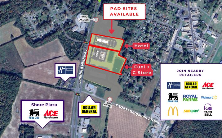 Pictures of Land property located at Lank Ford Highway & Benjamin St, Exmore, VA 23350 for sales - image #1