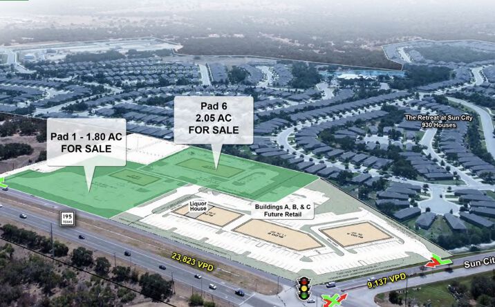 Pictures of Retail, Land property located at TX-195 & Sun City Blvd, Georgetown, TX 78633 for sales - image #1