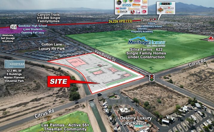 Pictures of Land, Retail property located at NEC Of Citrus Rd & Van Buren St, Goodyear, AZ 85338 for sales - image #1