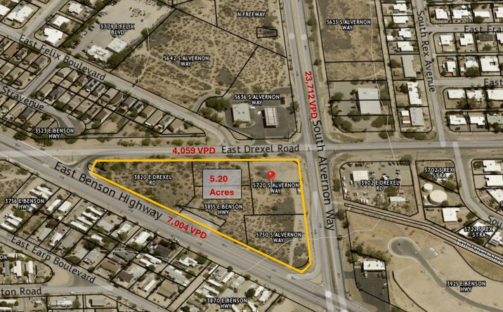 Pictures of Land property located at 5720 S Alvernon Way, Tucson, AZ 85706 for sales - image #1
