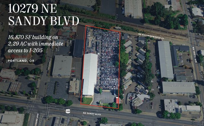 Pictures of Industrial, Retail property located at 10279 NE Sandy Blvd, Portland, OR 97220 for sales - image #1