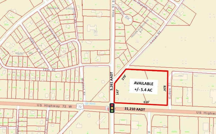 Pictures of Land property located at Highway 72 & Hines Street, Athens, AL 35611 for sales - image #1
