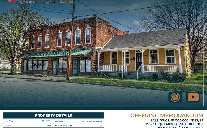 Pictures of Mixed Use, Multifamily, Office property located at 602 3rd St, Augusta, GA 30901 for sales - image #1