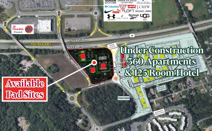 Pictures of Retail, Land property located at Route 42 & College Dr, Blackwood, NJ 08012 for sales - image #1