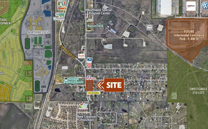 Pictures of Land property located at NWC SH 34 & Main St, Quinlan, TX 75474, 1395 S State 156 Hwy, Haslet, TX 76052 for sales - image #1