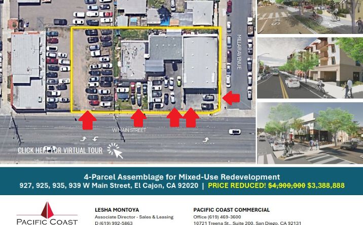 Pictures of Mixed Use, Industrial, Land property located at 927- 939 W Main Street, El Cajon, CA, El Cajon, CA 92020 for sales - image #1