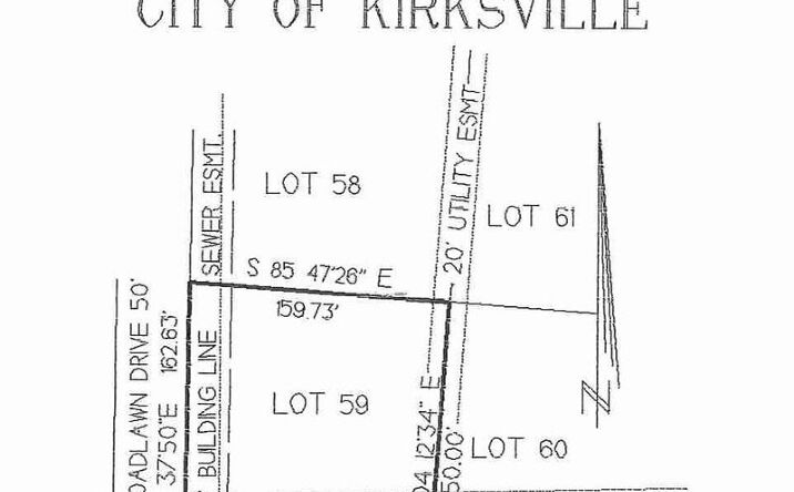 Pictures of Land property located at Lot 59 Broadlawn Drive, Kirksville, MO 63501 for sales - image #1