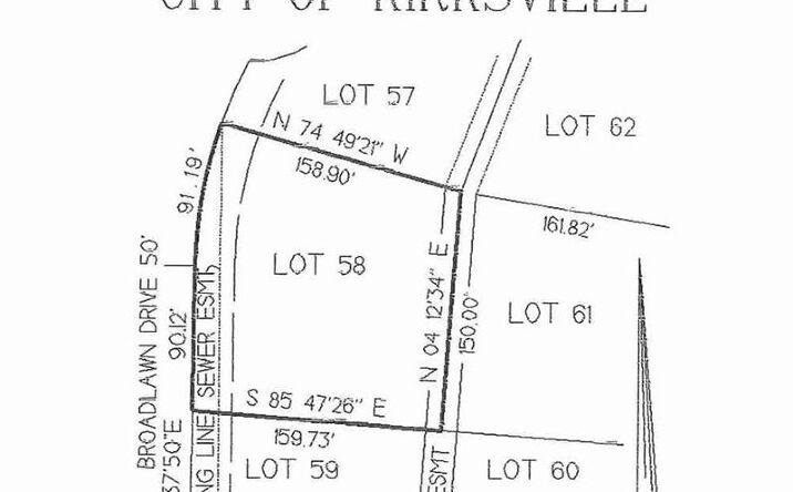 Pictures of Land property located at Lot 58 Broadlawn Drive, Kirksville, MO 63501 for sales - image #1