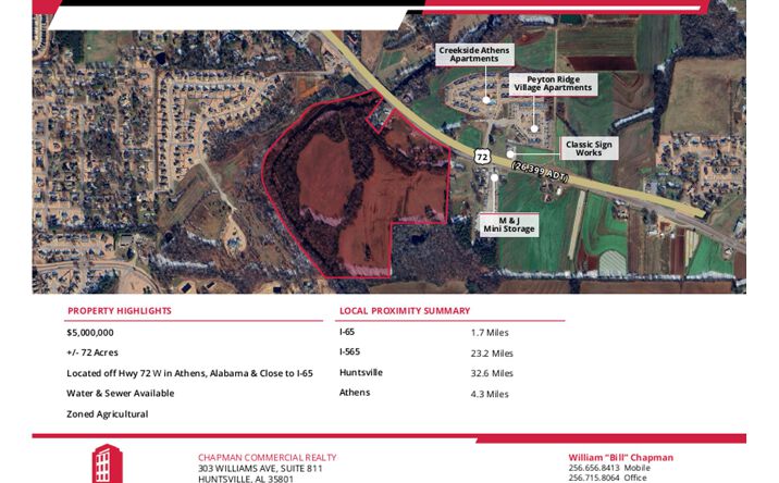 Pictures of Land property located at 23404 US-72, Athens, AL 35613 for sales - image #1
