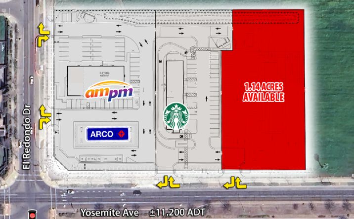 Pictures of Land, Retail property located at 1295 W Yosemite Ave, Merced, CA 95348 for sales - image #1