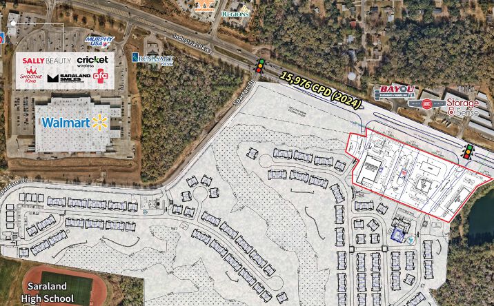 Pictures of Retail property located at 711 Industrial Pkw, Saraland, AL 36571 for sales - image #1