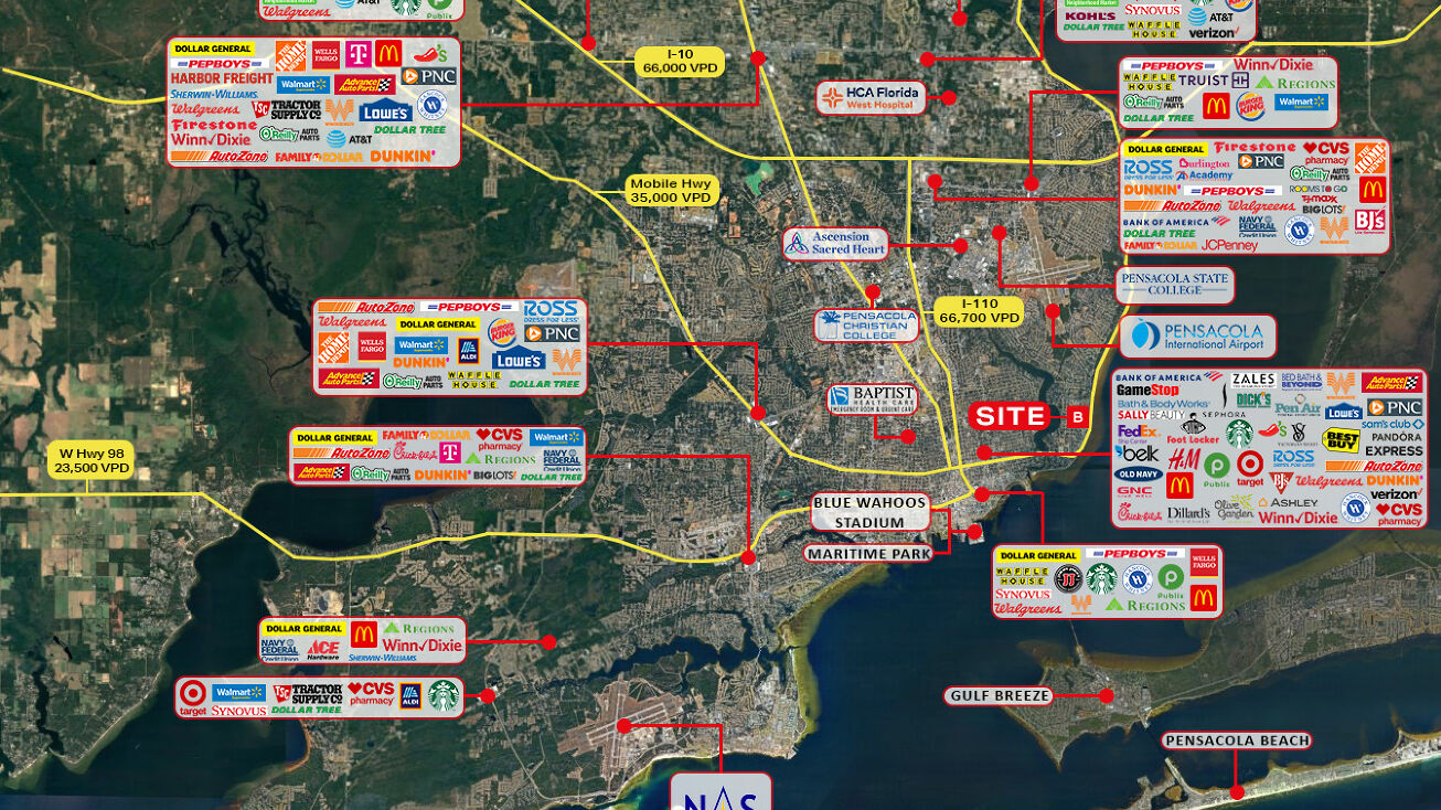 Pictures of Land, Mixed Use, Special Purpose property located at 601 Bayou Blvd, Pensacola, FL 32503 for sales - image #1