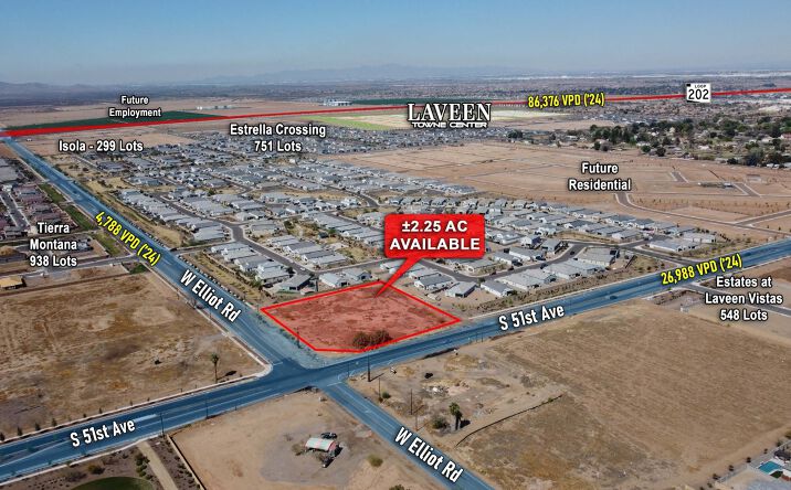 Pictures of Land, Retail property located at NWC of 51st Ave & Elliott Rd, Laveen, AZ 85339 for sales - image #1