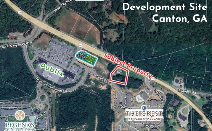 Pictures of Land, Retail property located at 2201 Reinhardt College Pkwy, Canton, GA 30114 for sales - image #1
