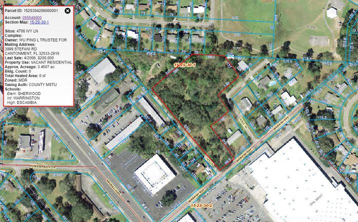 Pictures of Land property located at 4706 Ivy Lane, Pensacola, FL 32506 for sales - image #1