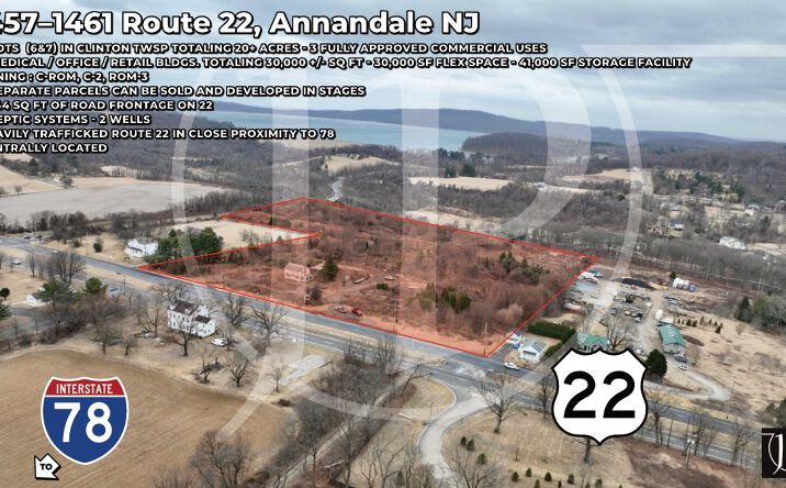 Pictures of Retail, Office, Land property located at 1457 -1461 Route 22, Annandale, NJ 08801 for sales - image #1