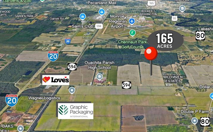 Pictures of Land property located at 0 Highway 594/Millhaven Rd, Monroe, LA 71203 for sales - image #1