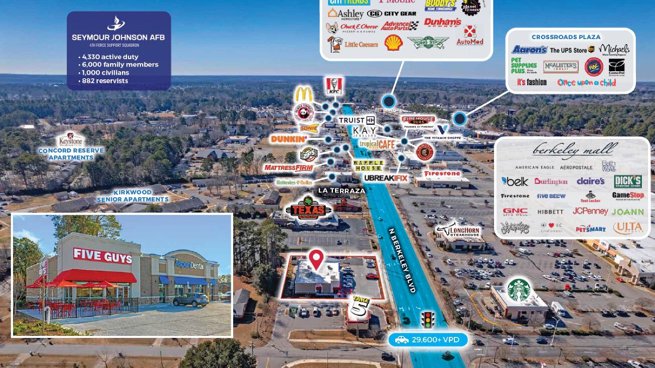 Pictures of Retail property located at 602 N Berkeley Blvd, Goldsboro, NC 27534 for sales - image #1