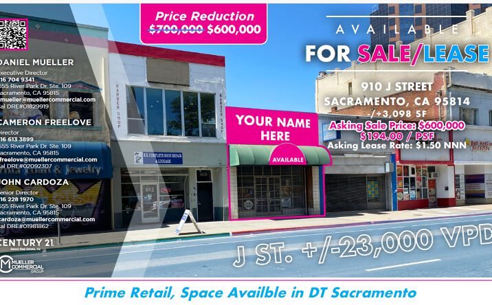 Pictures of Office, Retail property located at 910 J St, Sacramento, CA 95814 for sales - image #1