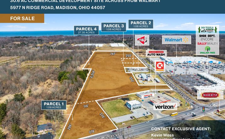 Pictures of Land, Mixed Use, Multifamily, Retail, Self Storage property located at 5977 N Ridge Rd, Madison, OH 44057 for sales - image #1