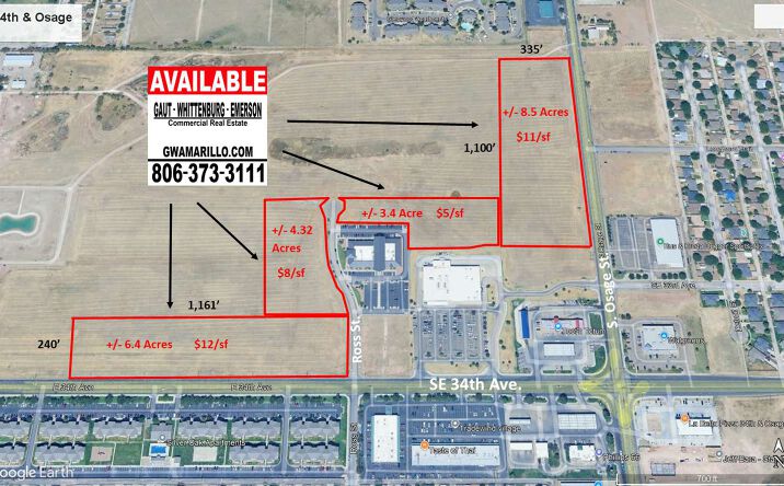 Pictures of Retail, Multifamily, Land property located at 34th And Osage-NW Corner, Amarillo, TX 79103 for sales - image #1