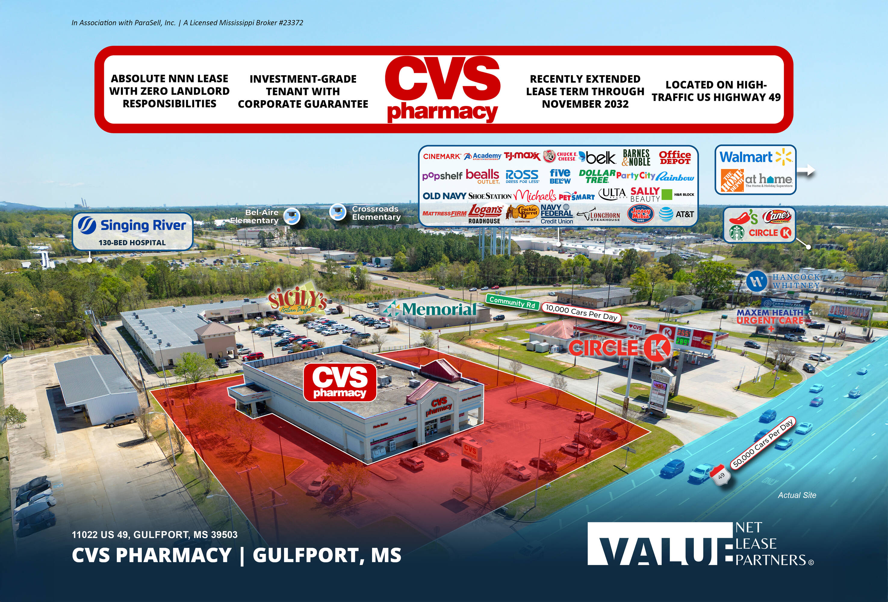 CVS Pharmacy | Absolute NNN Lease | Gulfport, MS