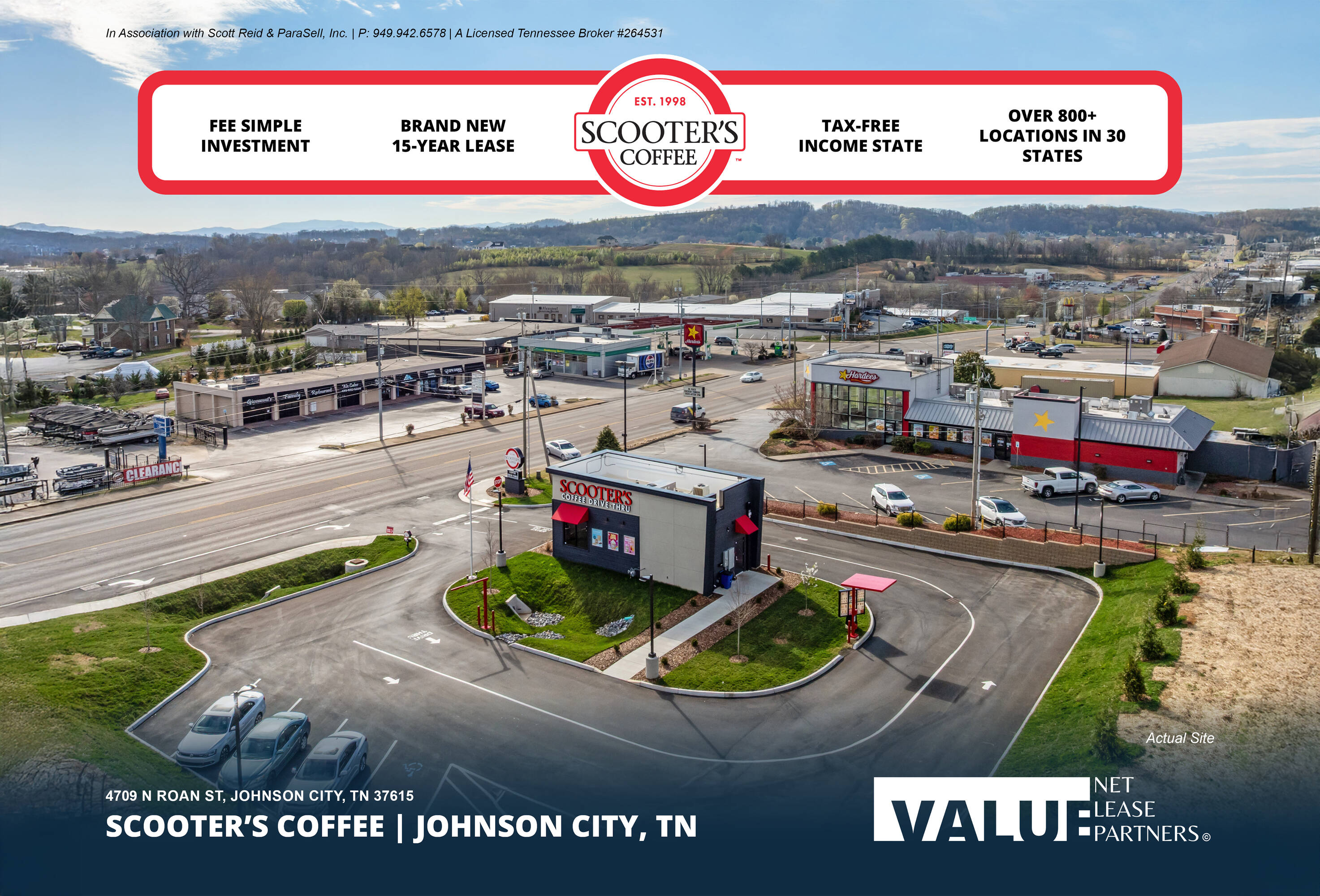 Scooter's Coffee | 15 Yr NNN | Johnson City, TN