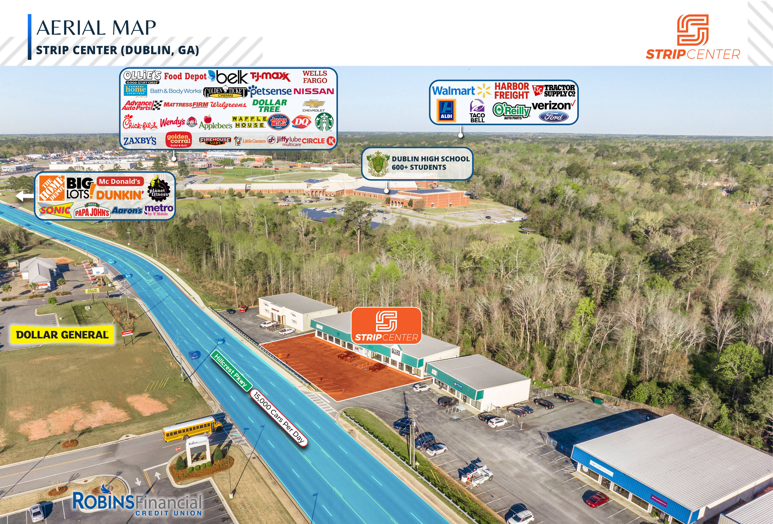 Strip Center | 100% Occupied Multi-Tenant | Dublin, GA