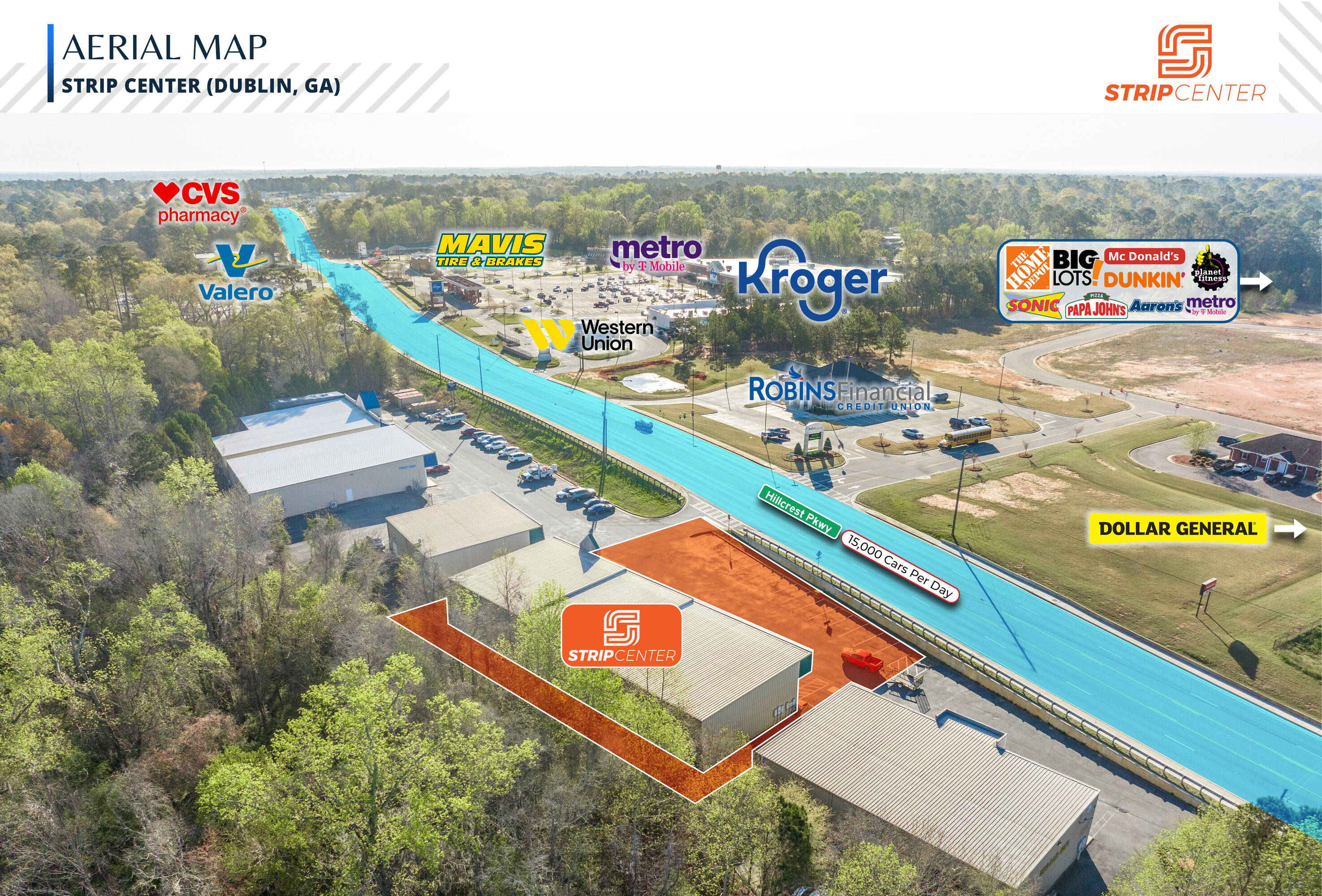 Strip Center | 100% Occupied Multi-Tenant | Dublin, GA
