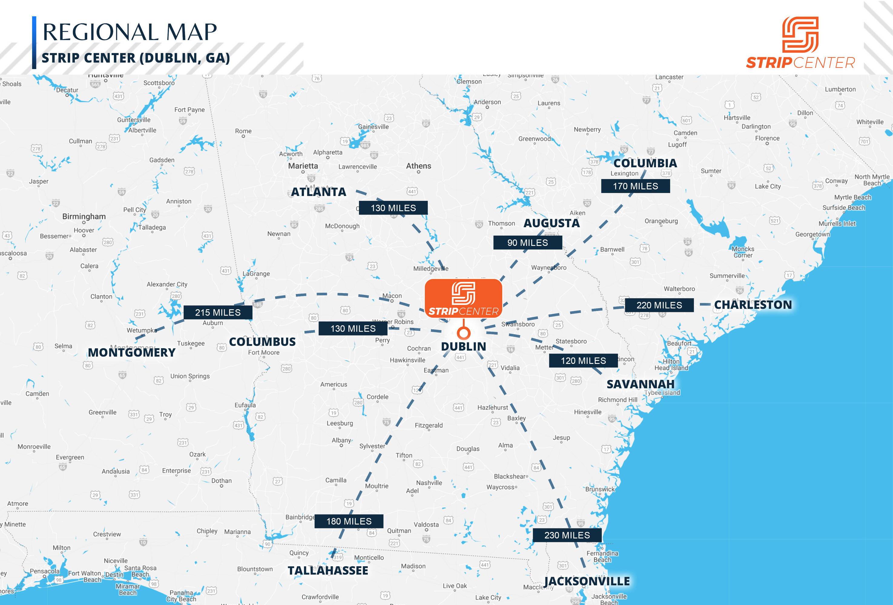 Strip Center | 100% Occupied Multi-Tenant | Dublin, GA