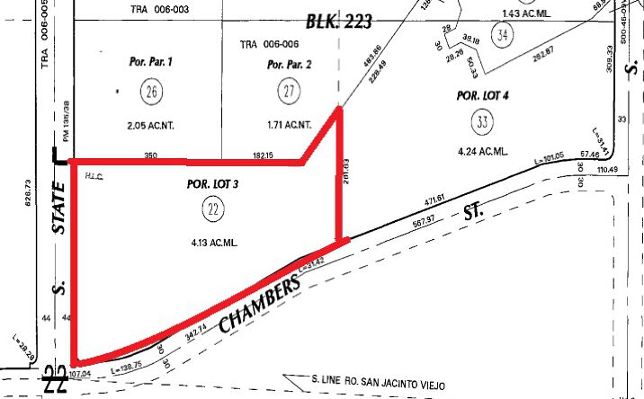 Pictures of Land property located at State Street and Chambers, Hemet, CA 92543 for sales - image #1
