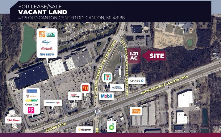 Pictures of Land property located at 4315 Old Canton Center Rd, Canton, MI 48188 for sales - image #1