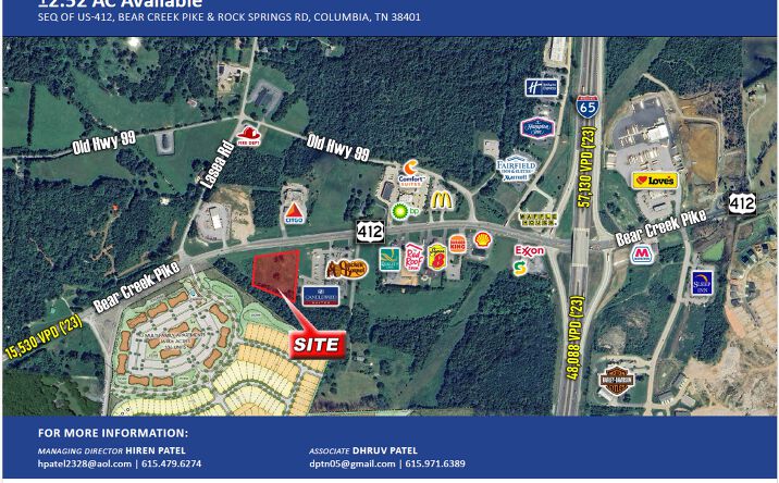 Pictures of Land property located at 1522 Bear Creek Pike, Columbia, TN 38401 for sales - image #1
