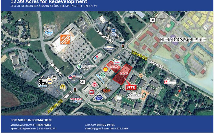 Pictures of Land property located at 5410 Main St, Spring Hill, TN 37174 for sales - image #1