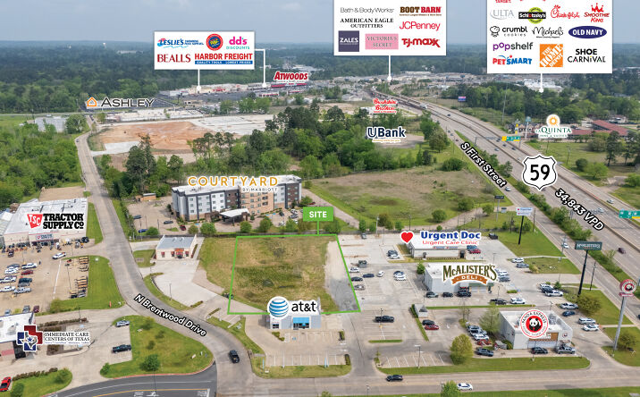 Pictures of Land property located at 510 N Brentwood Drive, Lufkin, TX 75904 for sales - image #1