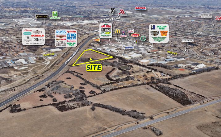 Pictures of Land, Retail, Industrial, Office, Special Purpose property located at 7303 E Harry St, Wichita, KS 67207 for sales - image #1