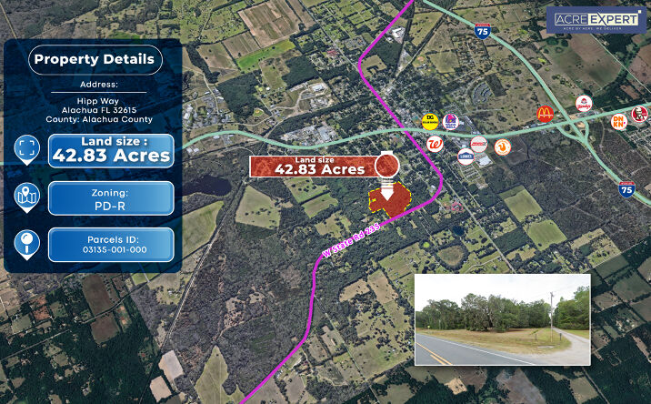 Pictures of Land property located at Hipp Way Alachua, Alachua, FL 32615 for sales - image #1