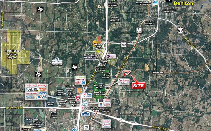 Pictures of Land property located at 2257 Woodlake Rd, Denison, TX 75021 for sales - image #1
