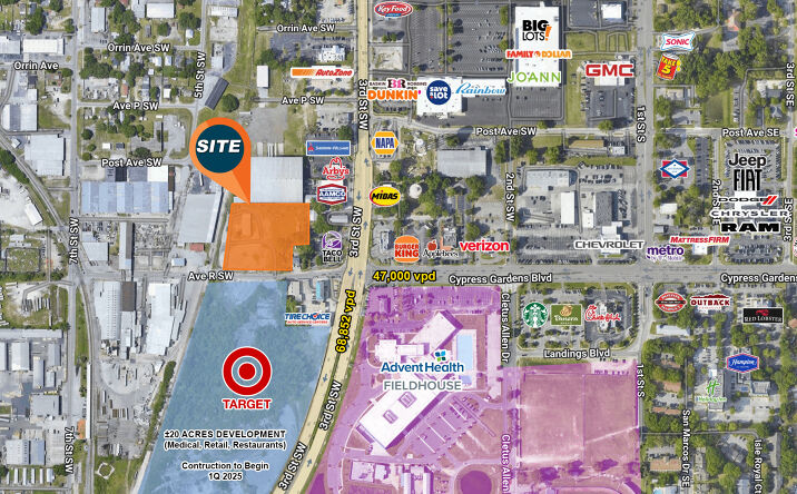 Pictures of Land, Mixed Use, Office, Retail property located at 500 Avenue R SW, Winter Haven, FL 33880 for sales - image #1