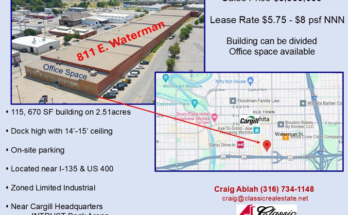 Pictures of Industrial property located at 811 E Waterman, Wichita, KS 67202 for sales - image #1