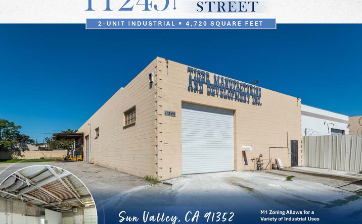 Pictures of Industrial property located at 11245 Vinedale St, Los Angeles, CA 91352 for sales - image #1