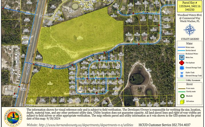Pictures of Land, Mixed Use, Multifamily, Retail property located at Woodland Waters Boulevard, North Weeki Wachee, FL 34613 for sales - image #1