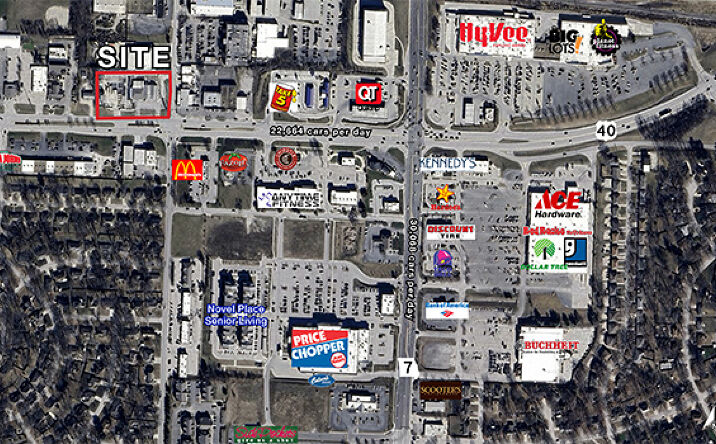 Pictures of Land property located at 1001 & 1009 SW US 40 Highway, Blue Springs, MO 64015 for sales - image #1